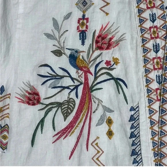 JOHNNY WAS Large multicolor embroidered kimono jacket WATIPASO LINEN KIMONO - Picture 7 of 14